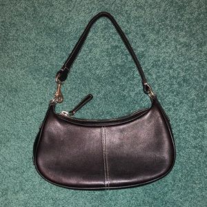 COACH vintage black leather handbag
